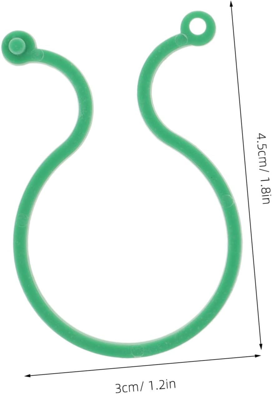 Plant clips - Plant binders - Binding clips - Garden clips - Plant rings - Mounting clips - Plant supports - Vegetable garden accessories - Growing supplies - Climbing plants - Guides - Garden articles - Green - 100 pieces