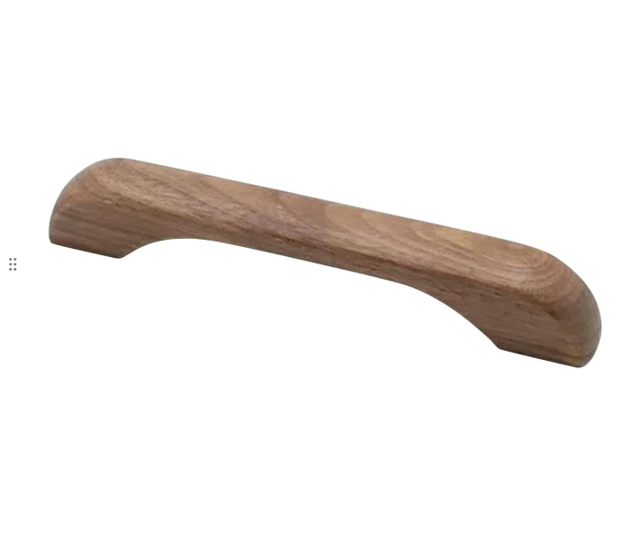 Furniture handles - Kitchen handles - Door handles - Cabinet handles - Drawer knobs - Furniture fittings - Kitchen fittings - Handles - Walnut - Wood - Wooden - Kitchen renovation - Modern - Black walnut - Bridge shape - Pitch 128mm - Walnut - Set of 4