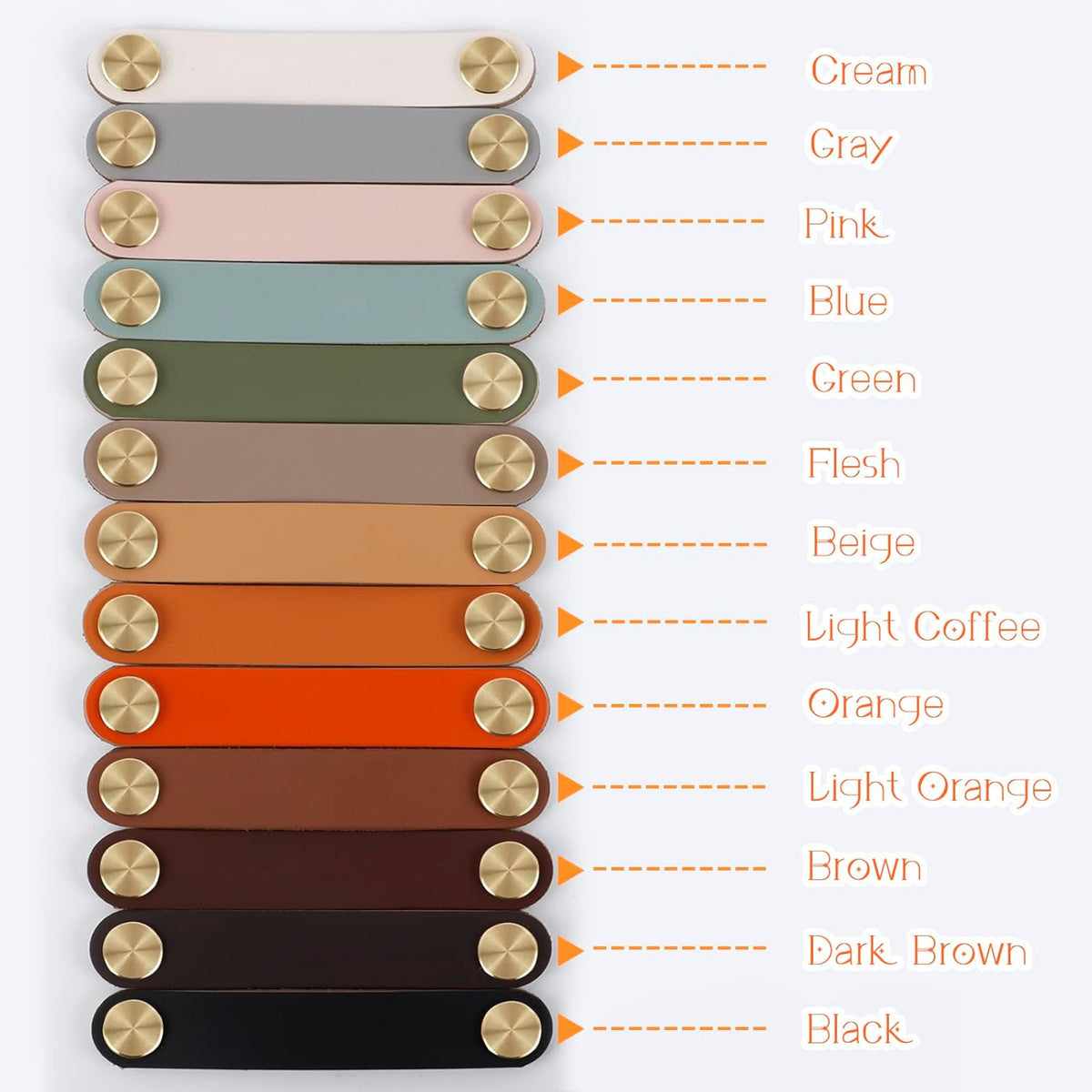 Leather Handles - Furniture Handles - Kitchen Handles - Door Handles - Cabinet Handles - Drawer Knobs - Furniture Hardware - Kitchen Hardware - Handles - Leather - Leather - Kitchen Renovation - Industrial - Brass - Knobs - Loops - Loop - Nude - Set of 6