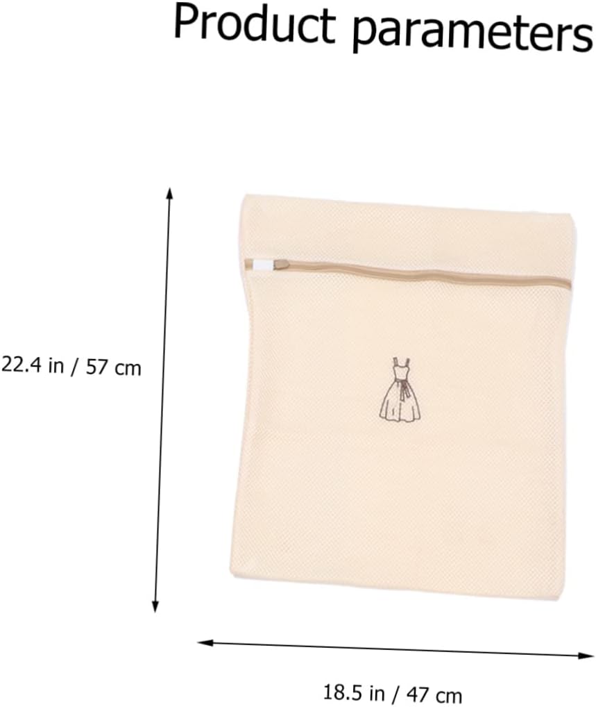 Laundry Bags - Laundry Bag Set - Laundry Net - Laundry Nets - Bra Wash Bag - Lingerie Wash Bag - Clothing Protection - Washing Machine - Protection - Organizer - Travel Organizer - Mesh - Fine Mesh - Honeycomb - Luxury - Embroidery - Beige - Set of 6