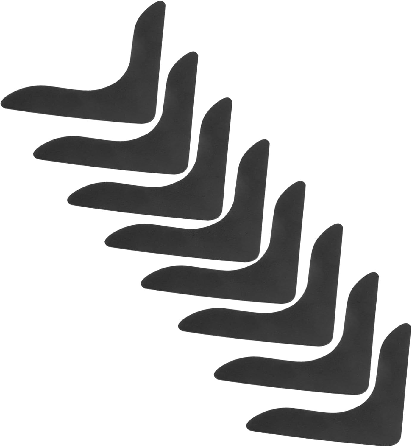 Carpet stoppers - Anti-slip mat - Rug grippers - Rug stopper - Anti-slip stickers - Rug fixer - Carpet undermat - Sofa cover stopper - Stair mat stopper - Corner grippers - Reusable - Black - 8 Pieces