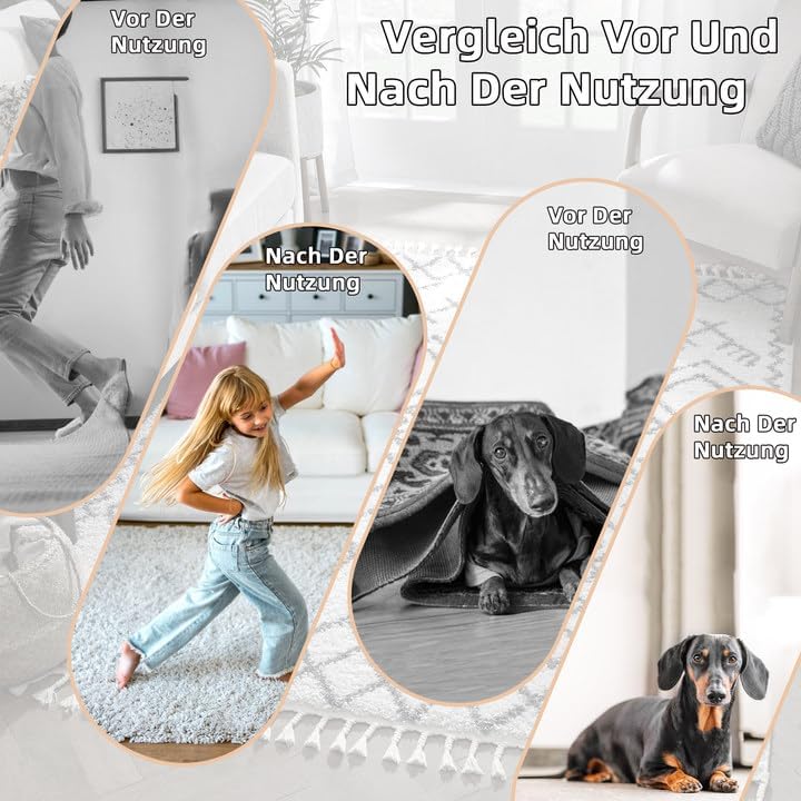 Carpet stoppers - Anti-slip mat - Rug grippers - Rug stopper - Anti-slip stickers - Rug fixer - Sofa cover stopper - Carpet undermat - Decorative grippers - Sofa gripper - Black - 4 Pieces