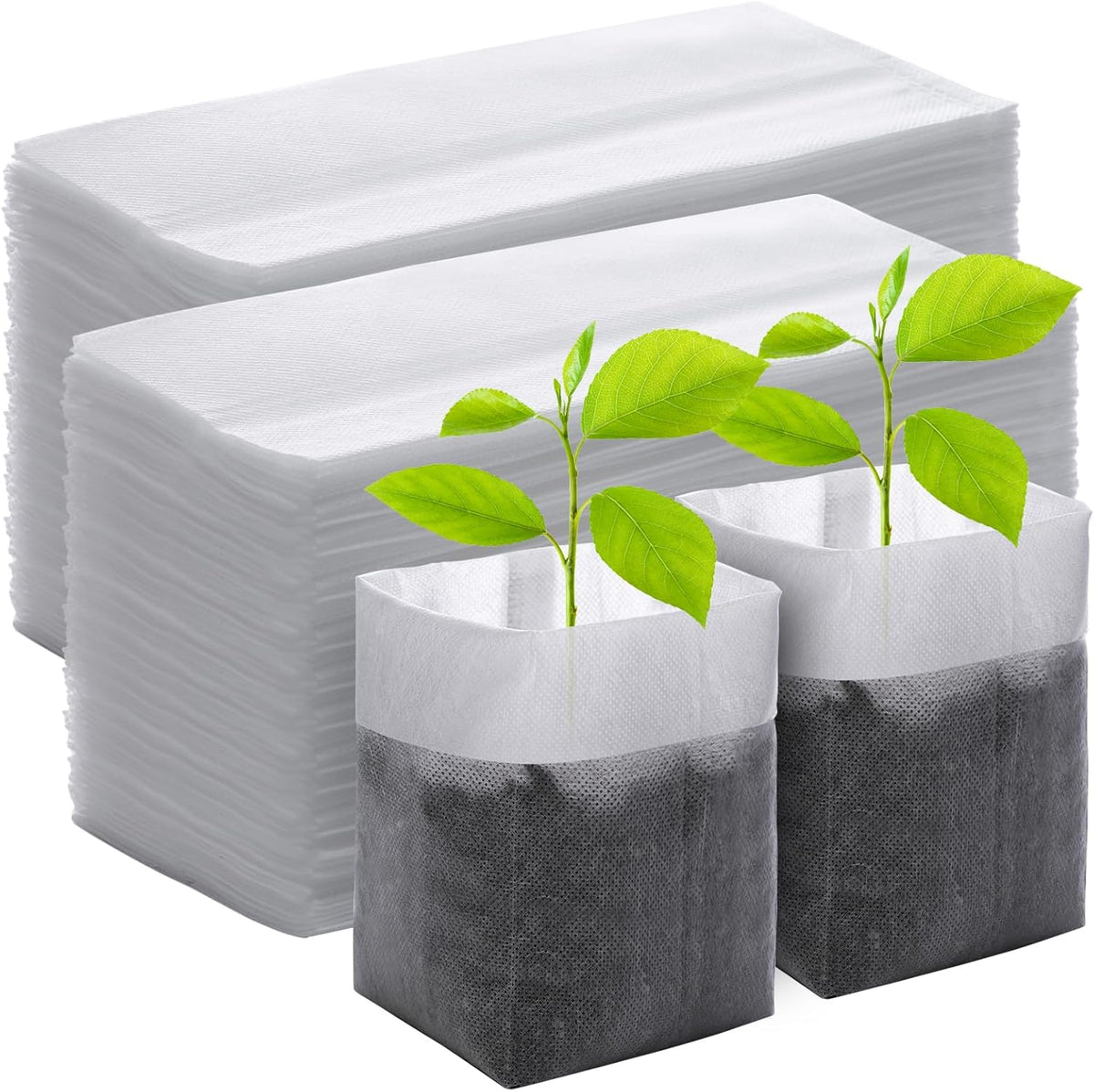 Grow Bags - Gardening - Grow Pots - Vegetable Garden - Seedlings - Plant Bags - Non-woven Grow Bags - Growing Set - Breathable Fleece - Vegetable Garden - Vegetable Gardening - Sowing - Cuttings - Garden Plants - Growing Tray - Flower Pot Bag - Sustainabl