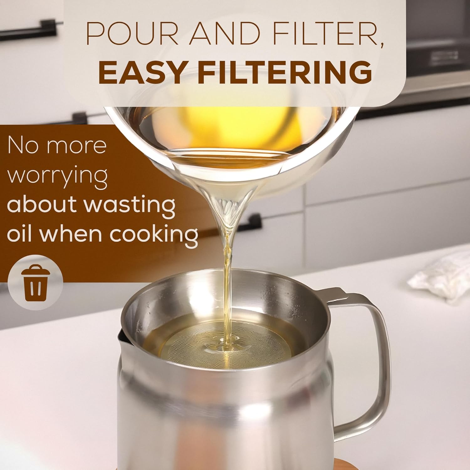 Deep fryer with basket - Stainless steel deep fryer - Kitchen accessories - Oil pan - Induction pan - Deep fryer - Pasta pan - Kitchen utensils - Stainless steel pot - Mini deep fryer - Cooking accessories - Deep fryer - Oil can - Kitchen utensils - 2.0L