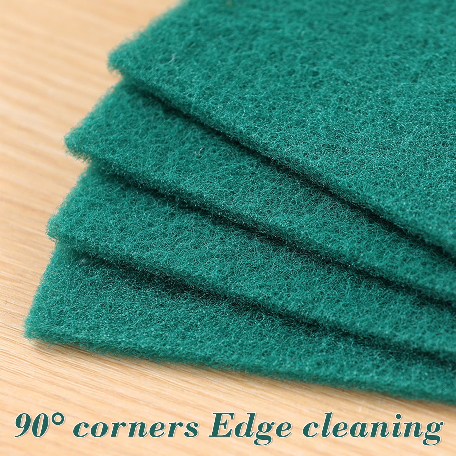 5 Pcs Scouring Pad, Dish Scrubber Scouring Pads, Green Reusable Household Scrub Pads, Double-sided Household Emery Sponge, for Dishes, Kitchen Scrubbers and Metal Grills Green