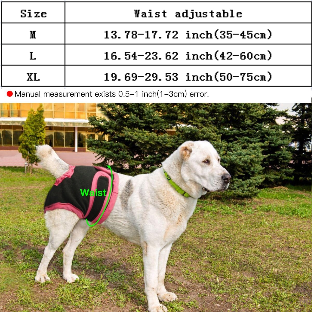 Comfortable Dog Underwear Dog Diapers Pants Male Female to Put On/Off Breathable Physiological Pants Reusable Sanitary Panties for Small to Large Dogs Pet (1pcs, Pink, XL) XL Black