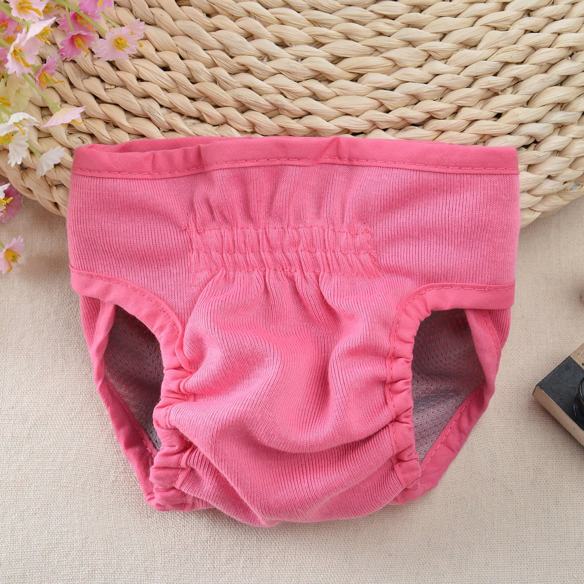 Comfortable Dog Underwear Dog Diapers Pants Male Female to Put On/Off Breathable Physiological Pants Reusable Sanitary Panties for Small to Large Dogs Pet (1pcs, Pink, XL) XL Black