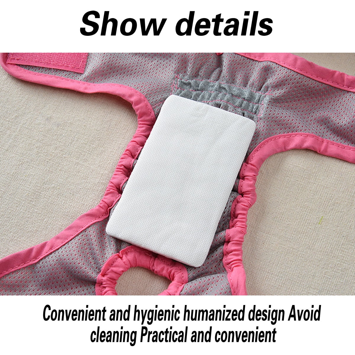Comfortable Dog Underwear Dog Diapers Pants Male Female to Put On/Off Breathable Physiological Pants Reusable Sanitary Panties for Small to Large Dogs Pet (1pcs, Pink, XL) XL Black
