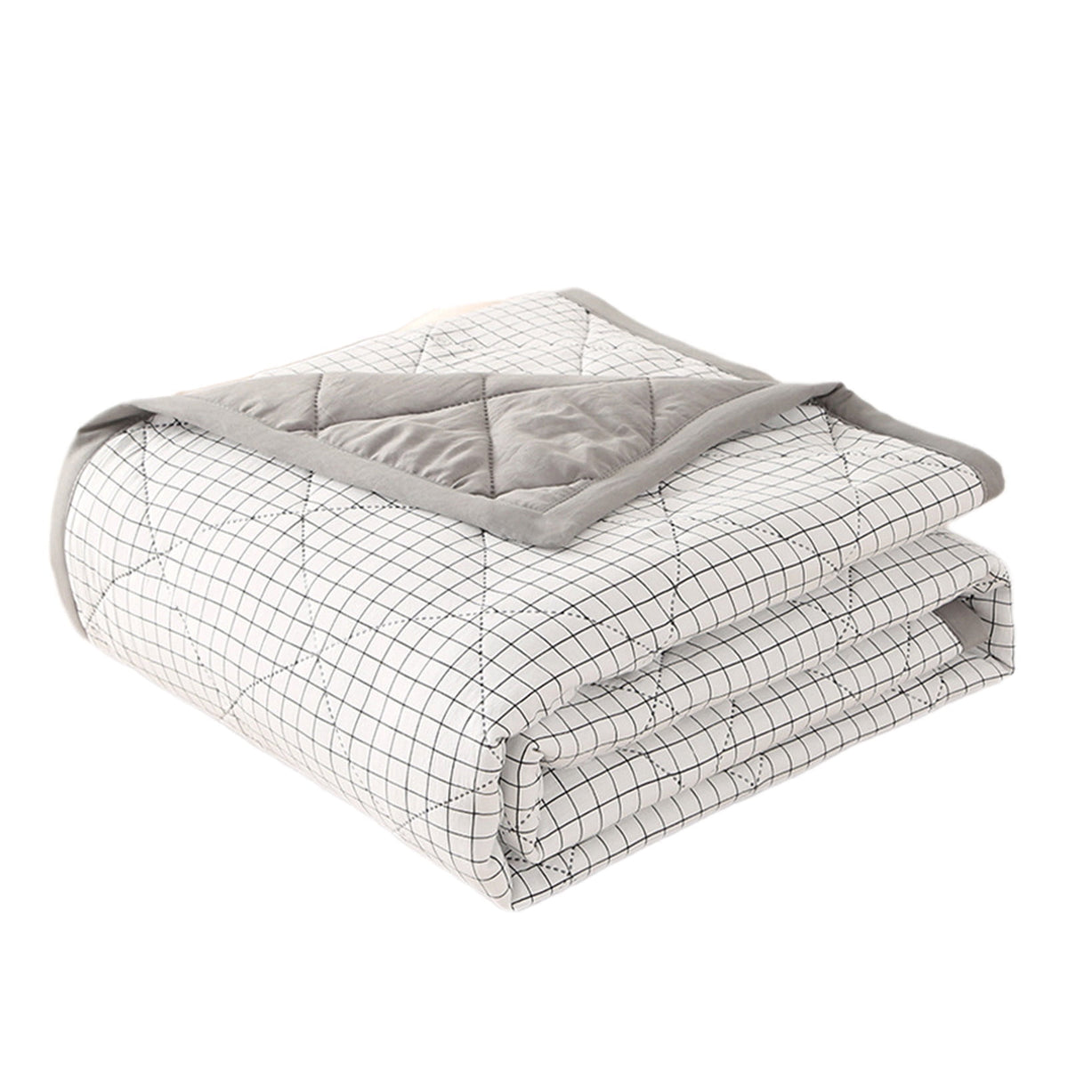 Summercome Cooling Quilt, Thin Quilts Summer Lightweight Comforter, Full Washed Cotton, Machine Washable, Soft Comfy Breathable Sleep Blanket for Hot Sleeper, Ultra-Cool Lightweight (Blue, Queen) Queen Beige