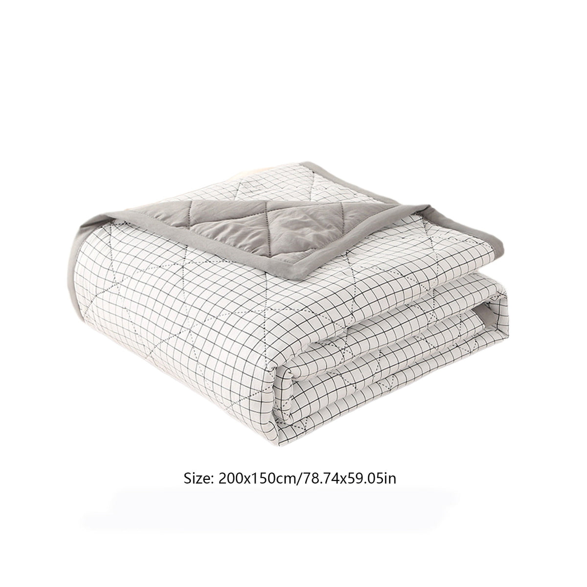 Summercome Cooling Quilt, Thin Quilts Summer Lightweight Comforter, Full Washed Cotton, Machine Washable, Soft Comfy Breathable Sleep Blanket for Hot Sleeper, Ultra-Cool Lightweight (Blue, Queen) Queen Light blue
