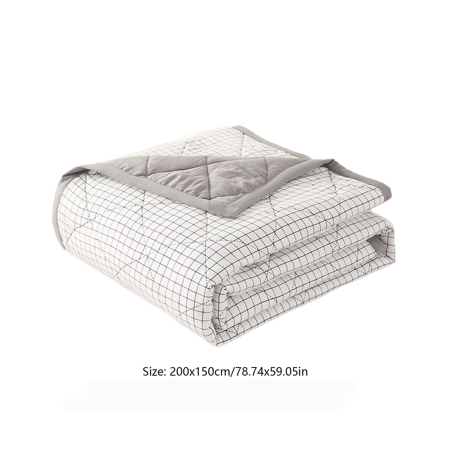 Summercome Cooling Quilt, Thin Quilts Summer Lightweight Comforter, Full Washed Cotton, Machine Washable, Soft Comfy Breathable Sleep Blanket for Hot Sleeper, Ultra-Cool Lightweight (Blue, Queen) Queen Light blue