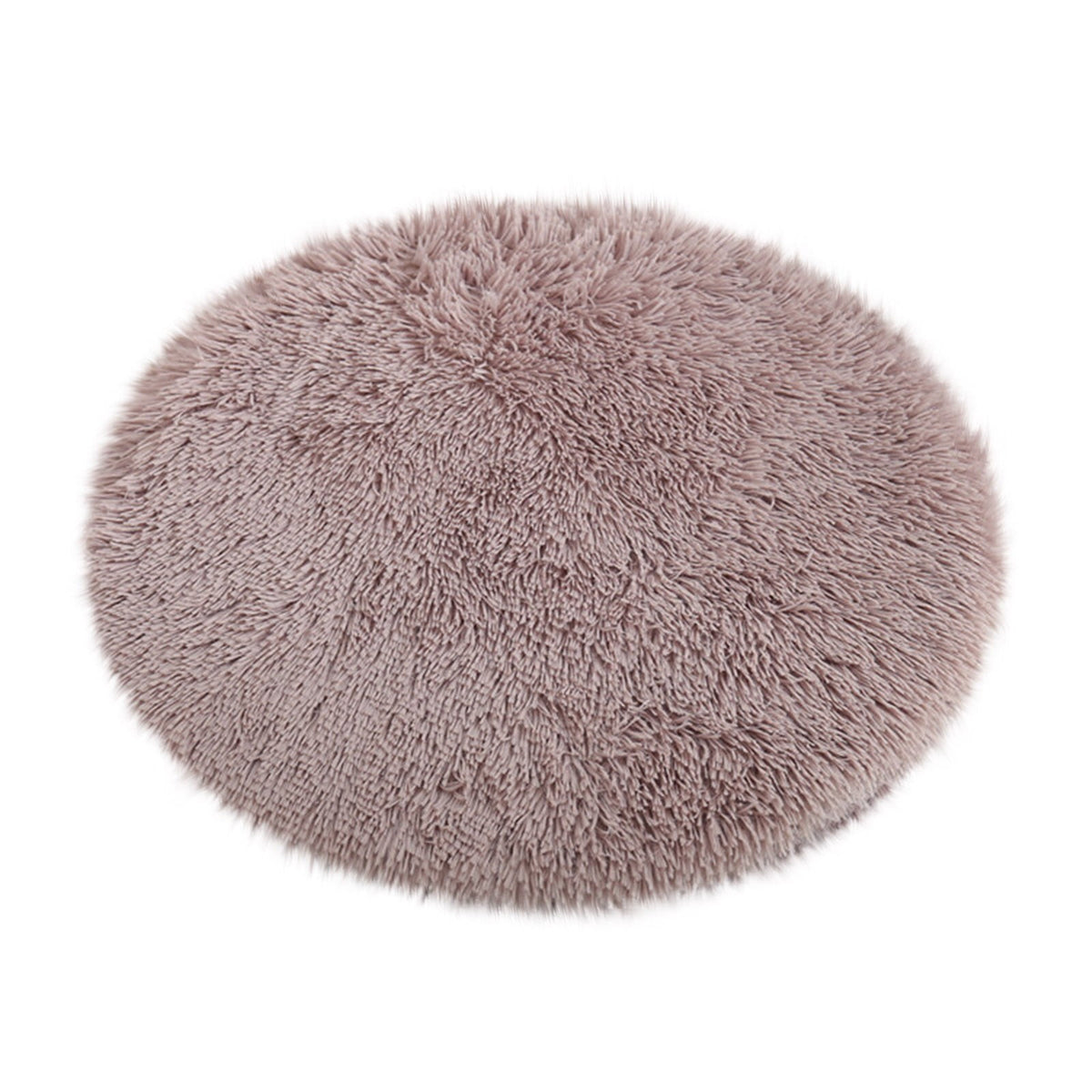 Darzheoy 16 inch Plush Dog Bed Mat Warm Fluffy Round Puppy Crate Pad with Anti-Slip Waterproof Bottom Soft Comfy Pet Kennel Mat for Small and Medium Dogs Purple