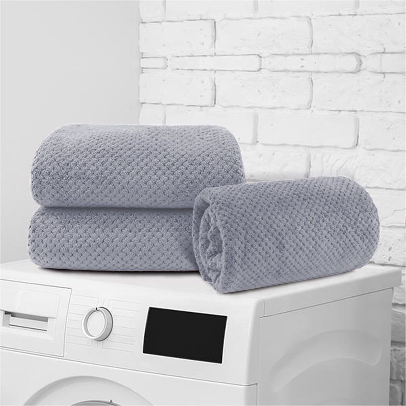 Chmadoxn Bath Towel, Oversize Bath Towel, 55×28 Inch Large Microfiber Bath Towels, Soft, Absorbent, and Quick Dry Towels for Bathroom, Pool, Beach, Swim, and Yoga, Large Bathroom Towels for Daily Use 13.4×30 in Gray