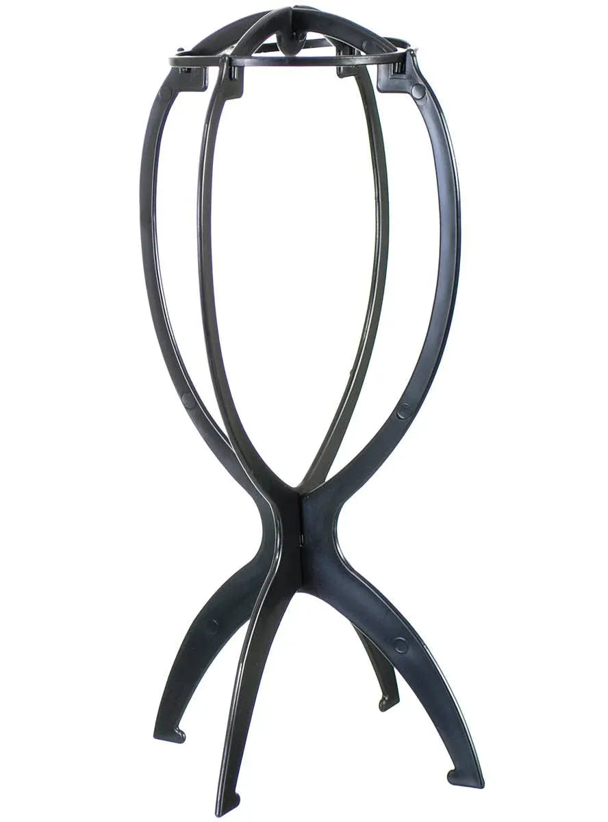 Collapsible Black 36cm Tall Wig Stand