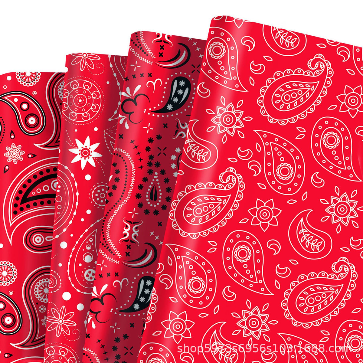 Gift Box Decorative Wrapping Paper - Style WZ003 (12-Sheet Set)