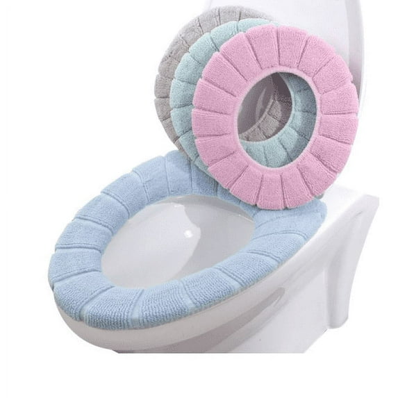 4-Piece Toilet Seat Cover Set - Soft, Warm &amp; Non-Slip Bathroom Accessories