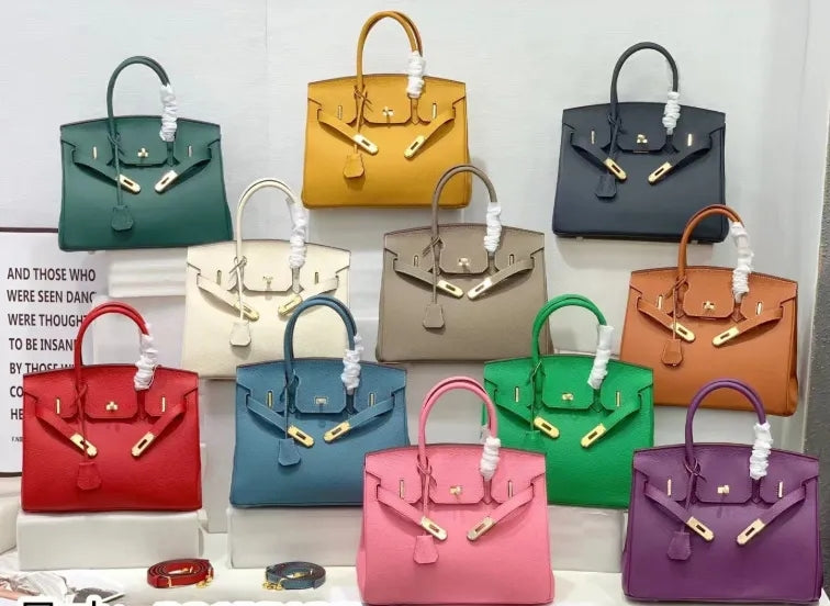 2025- Euro-american Elegant Crocodile Leather  Handbag Bag - Birkin 25, ivory tint,palladium Hardware