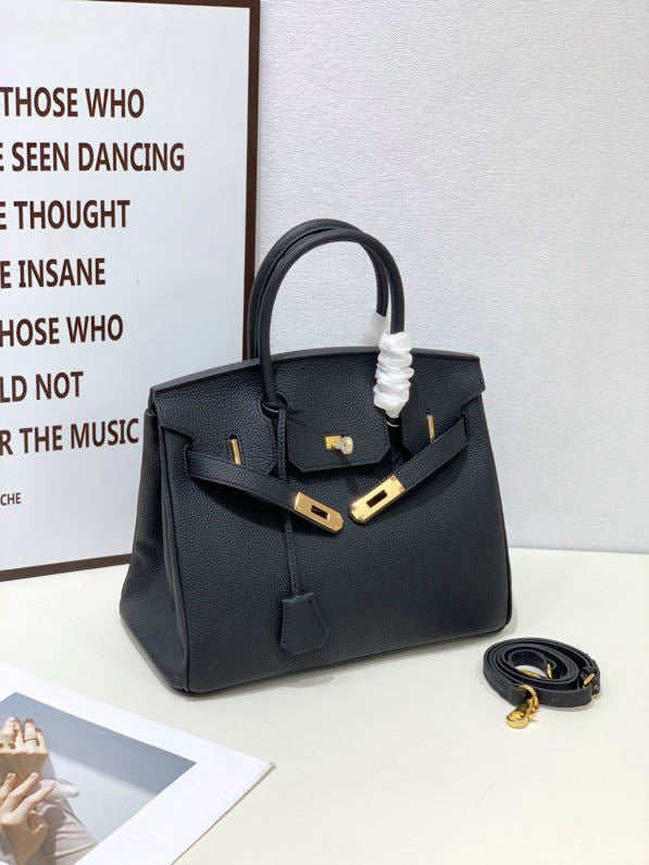 2025- Euro-american Elegant Crocodile Leather  Handbag Bag - Birkin 25,black ,palladium Hardware