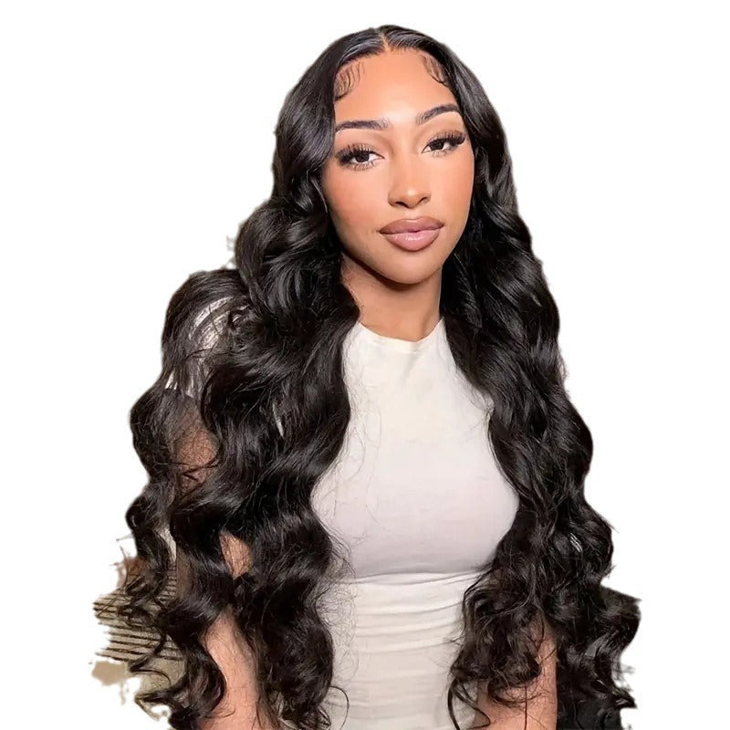 28-Inch Black Wig - Long Straight Synthetic Hair Wig for Daily Wear & Cosplay