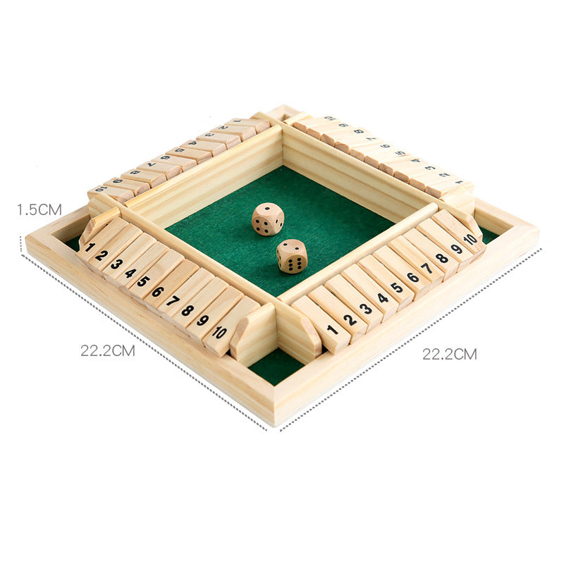 A green card-flipping toy, an interactive and educational toy for parties, a casual game prop for board game cards with four-sided numbers