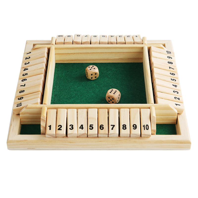 A green card-flipping toy, an interactive and educational toy for parties, a casual game prop for board game cards with four-sided numbers