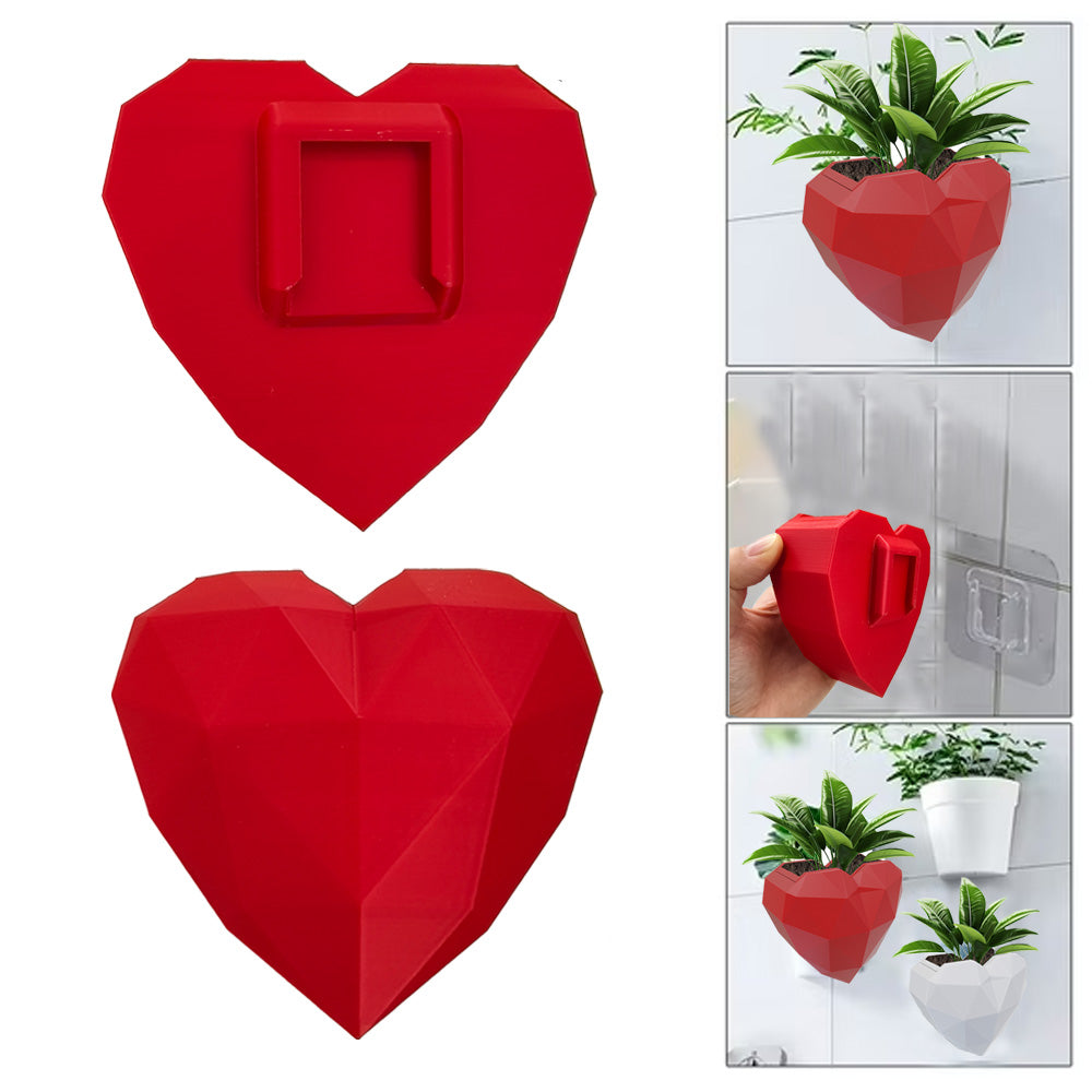 Wall Mounted Planter - NO DRILLING,Houseplant Wall Display Ideas,3D Printed Wall Planter with Drainage Tray