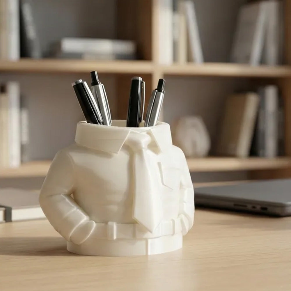 Hirt & Tie Pen Holder – Stylish 3D Printed Desk Organizer