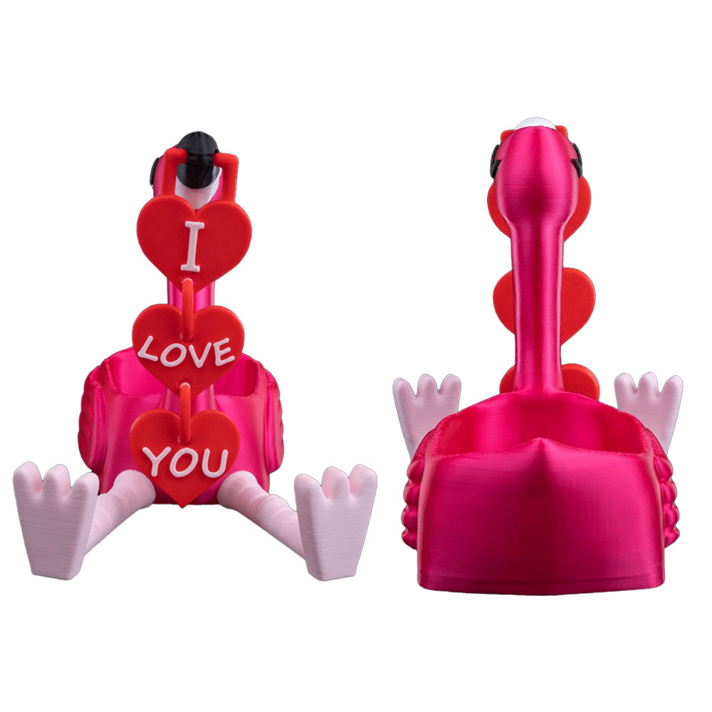 Romantic Flamingo Couple Figurine | Cute Love Decor Sculpture | Valentines Gift | Small Item Storage Container