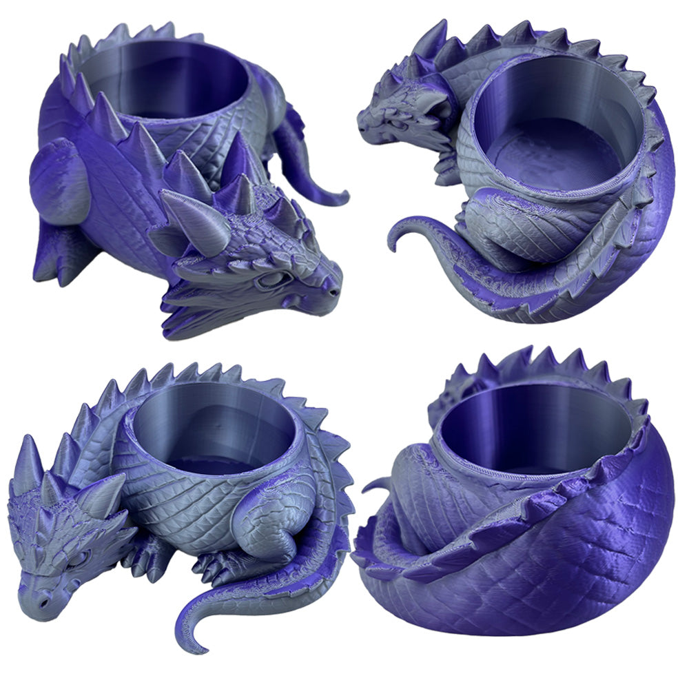 Sleeping Dragon Bowl, Fantasy Home Decor 3D Printed,Sleeping Dragon Flowerpot,Dragon Lover Gifts