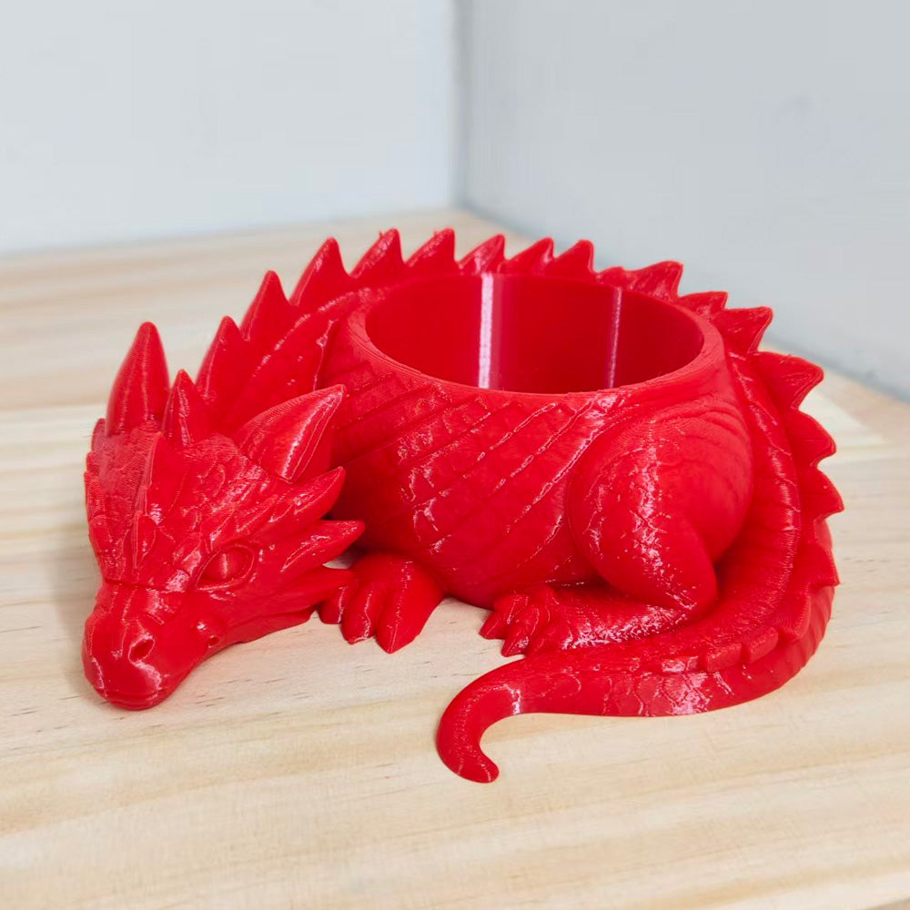 Sleeping Dragon Bowl, Fantasy Home Decor 3D Printed,Sleeping Dragon Flowerpot,Dragon Lover Gifts