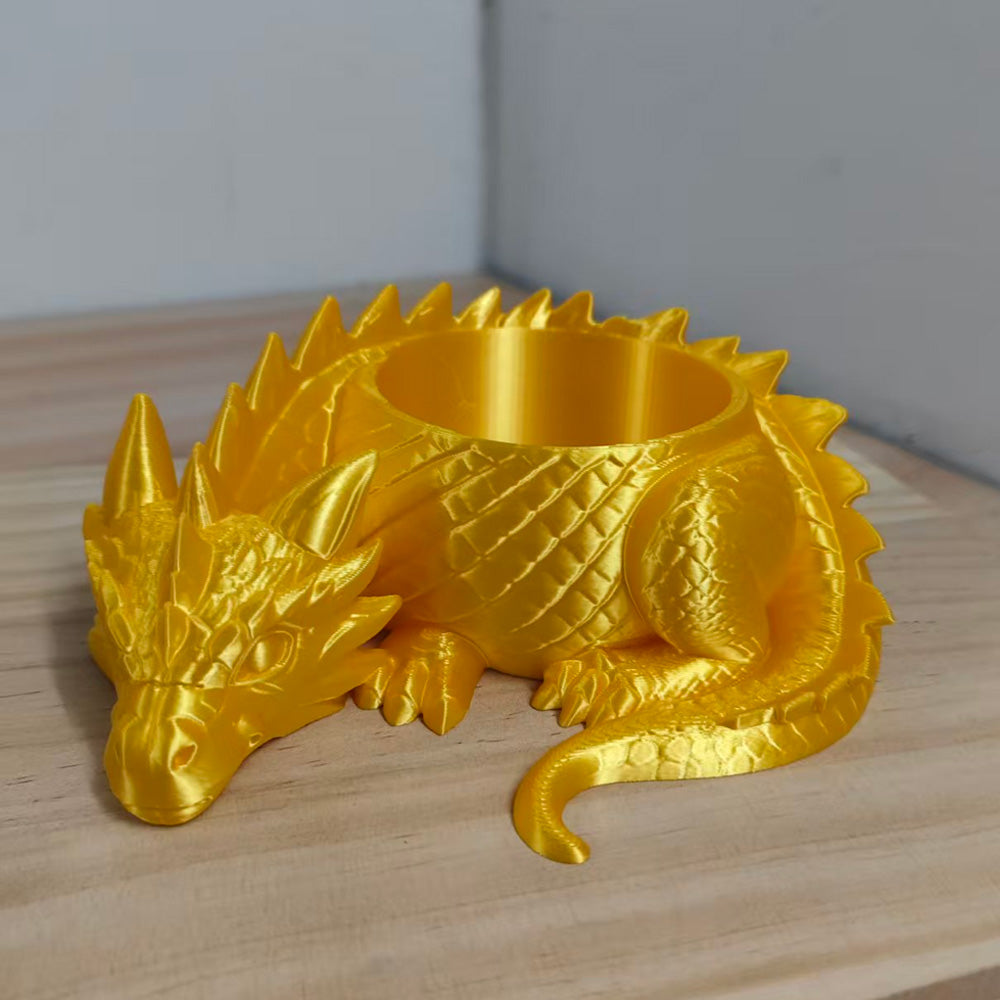 Sleeping Dragon Bowl, Fantasy Home Decor 3D Printed,Sleeping Dragon Flowerpot,Dragon Lover Gifts
