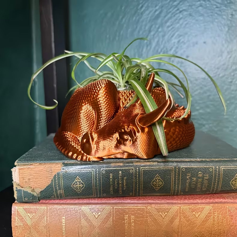 Dragon Planter, 3D Printed, Fantasy Decor, Dragon Pot, Dragon Bowl, Dragon Dish