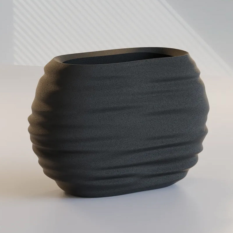 3D Printed Modern Pen Holder and Brush Cup - Black