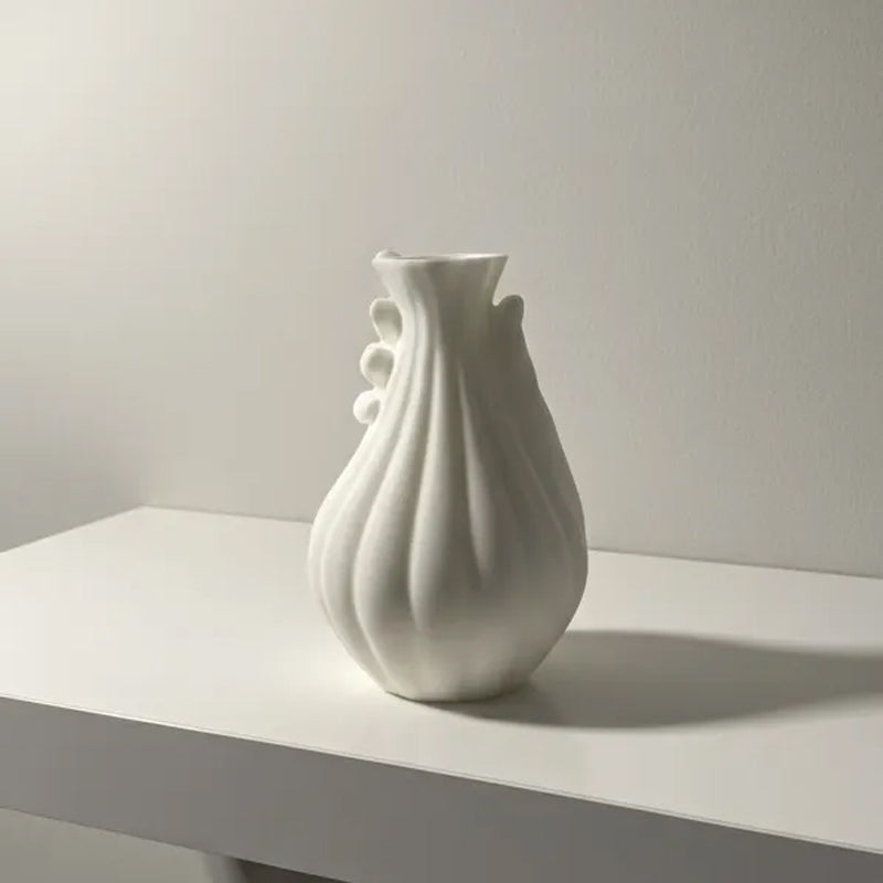 A Gentle Embrace from 3D Printing - White Vase
