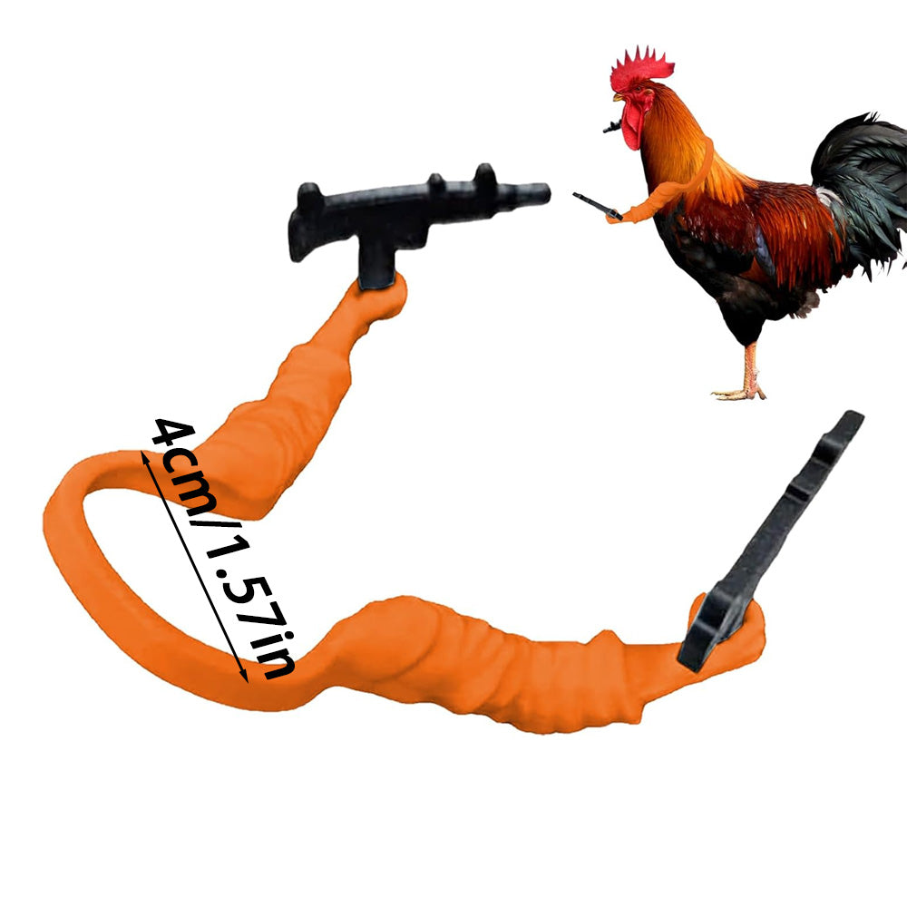 Chicken arms with Guns,Fun, Durable, Rooster Pistol Party, Perfect for Parties, Photoshoots and Pranks Costumes for Chickens to wear(orange)