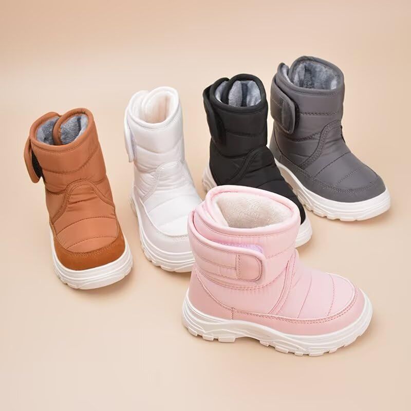 AU9 Kids Anti Slip Warm Winter Snow Boots Suitable for Outdoor Walking Snow Sports Trekking Toddler Boys Girls