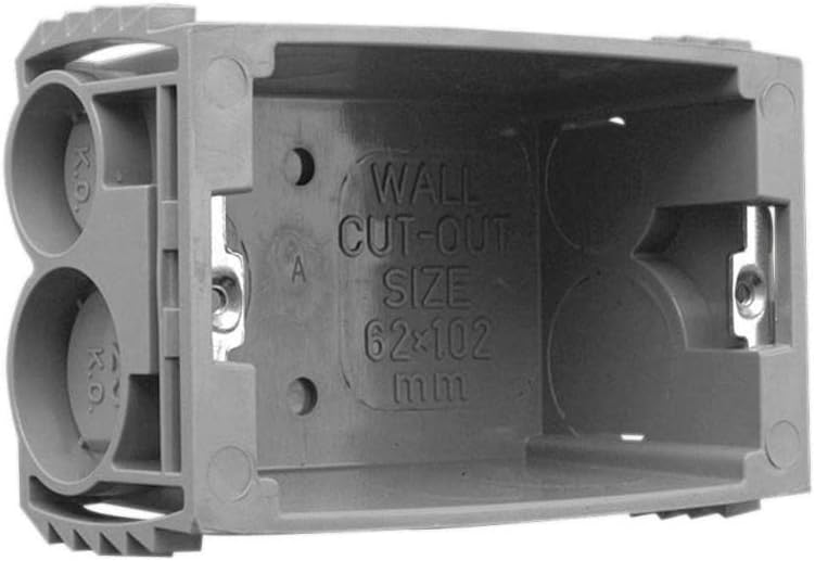 1-Gang Standard Plastic Wall Box with Sliding Recessed Nuts