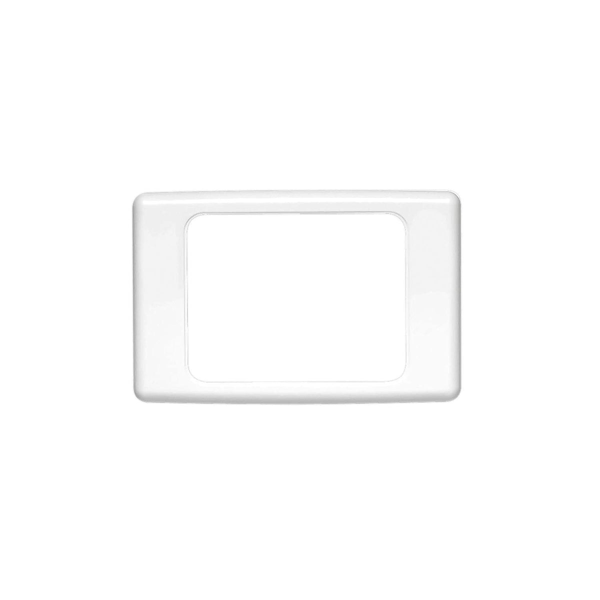 2000 Series Horizontal Mount Curved Sided 1 Gang Flush Surround, White