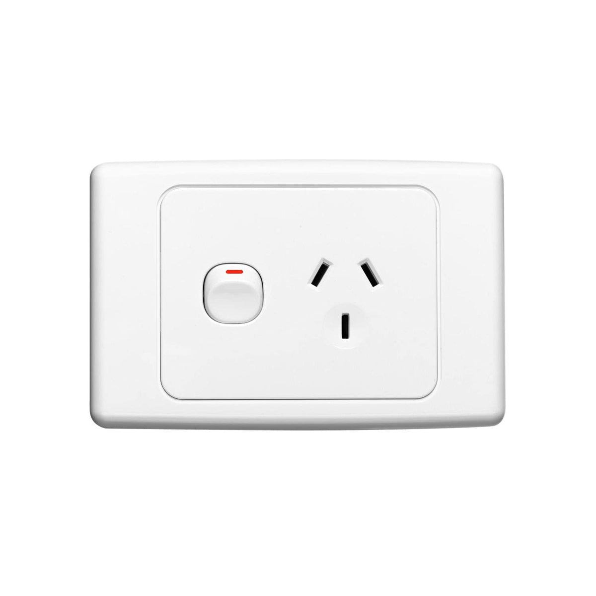 2000 Series 250V 10A Single Switch Socket Outlet, Black