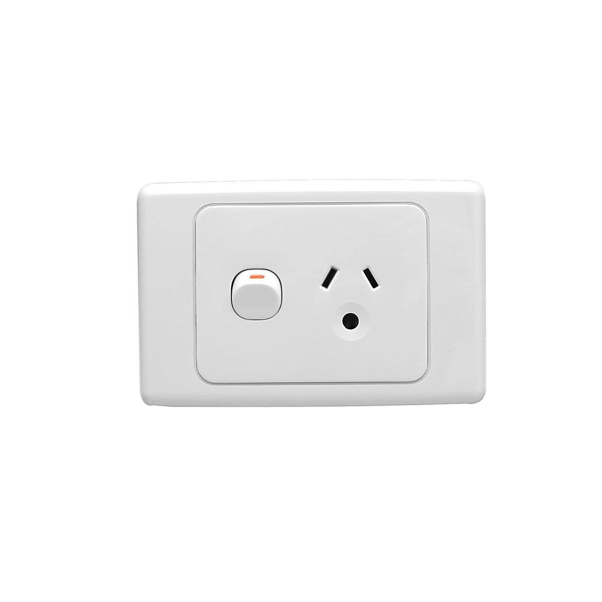 2000 Series Single Switch Socket Outlet, White Electric