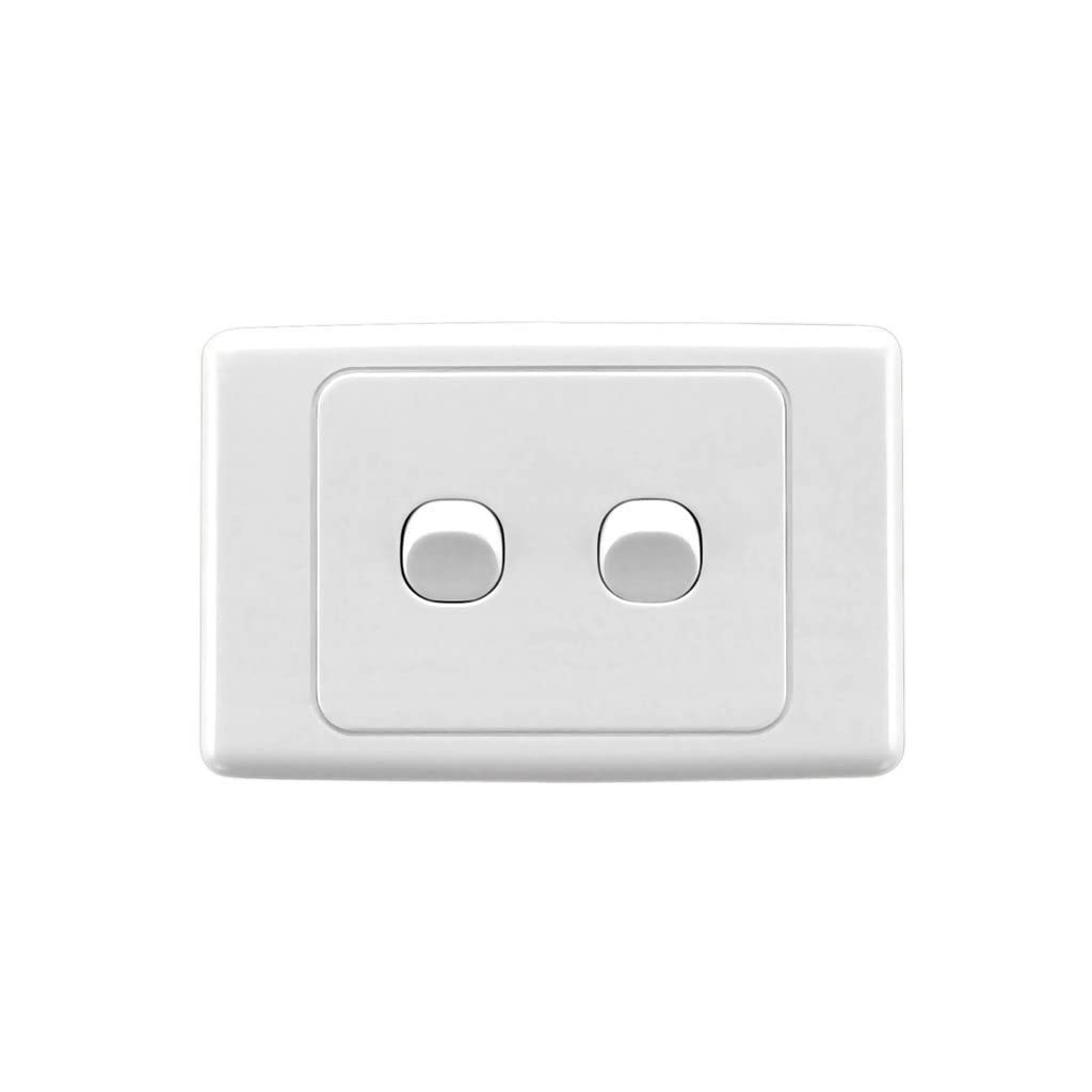 2000 Series 250V 10A Horizontal 2 Gang Flush Switch