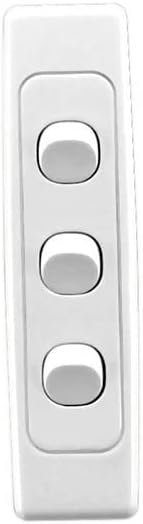 2000-2033A-WE- Switch 3 Gang Architrave 10A 250V