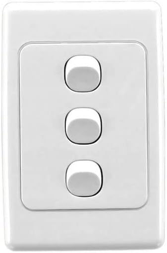 2000-2033VA-WE - Switch 3 Gang Vertical 10A 250V