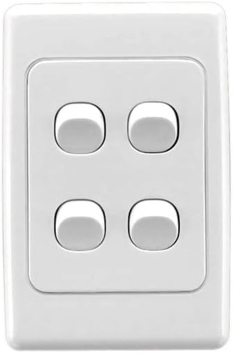 2000-2034VA-WE- Switch 4 Gang Vertical 10A 250V