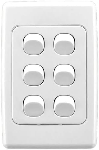 10 A 250 V 6 Gang Vertical Flush Switch