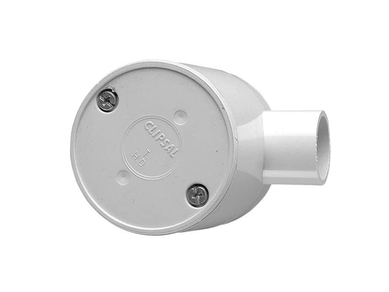 1 Way Entry Round Deep Junction Box, 20 mm Size, Grey