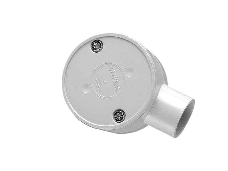 1 Way Entry Round Junction Box, 20 mm Size, Grey