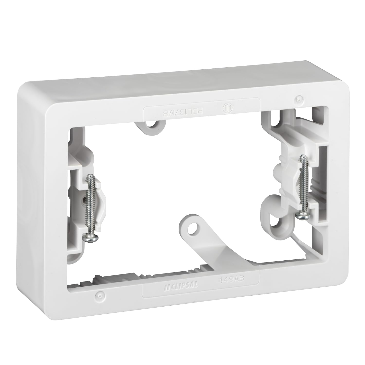 1 Gang Standard Mounting Block, 34 mm Depth, Vivid White