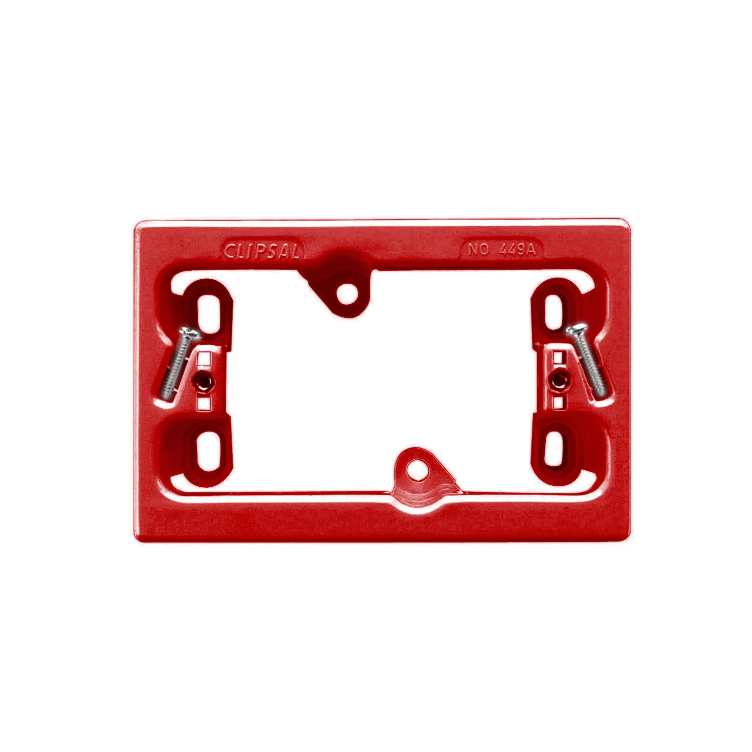 1 Gang Standard Pattern Mounting Block, Red