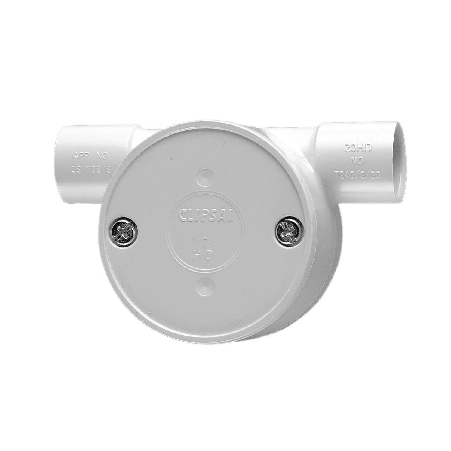 2 Way Tangential Junction Box, 20 mm Size, Grey